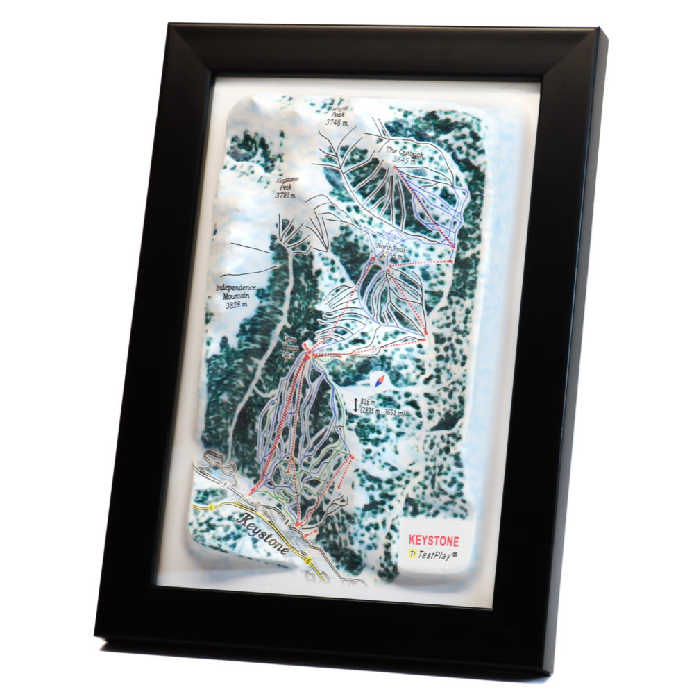 Keystone 3D Ski Map by TestPlay - Souvenir, Keepsake, Decor