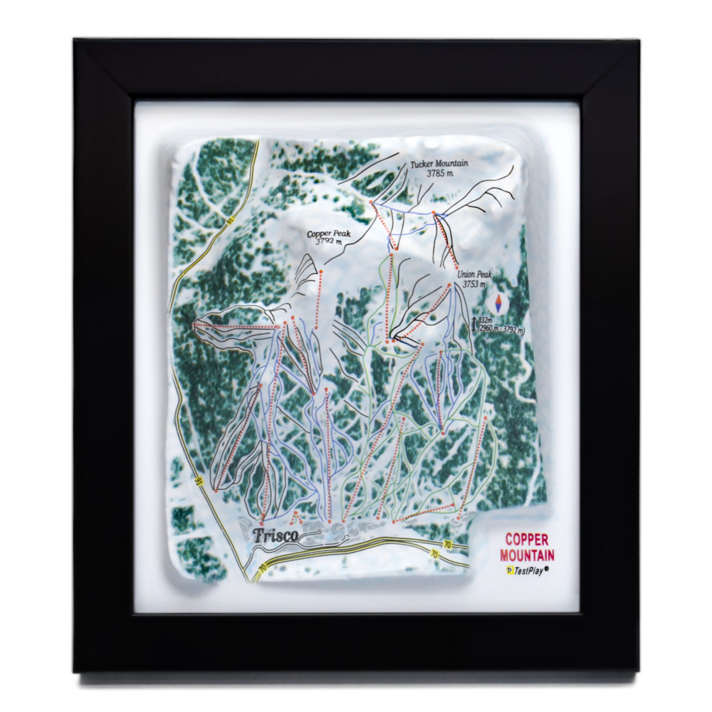 Copper Mountain 3D Ski Map by TestPlay - Souvenir, Keepsake, Decor