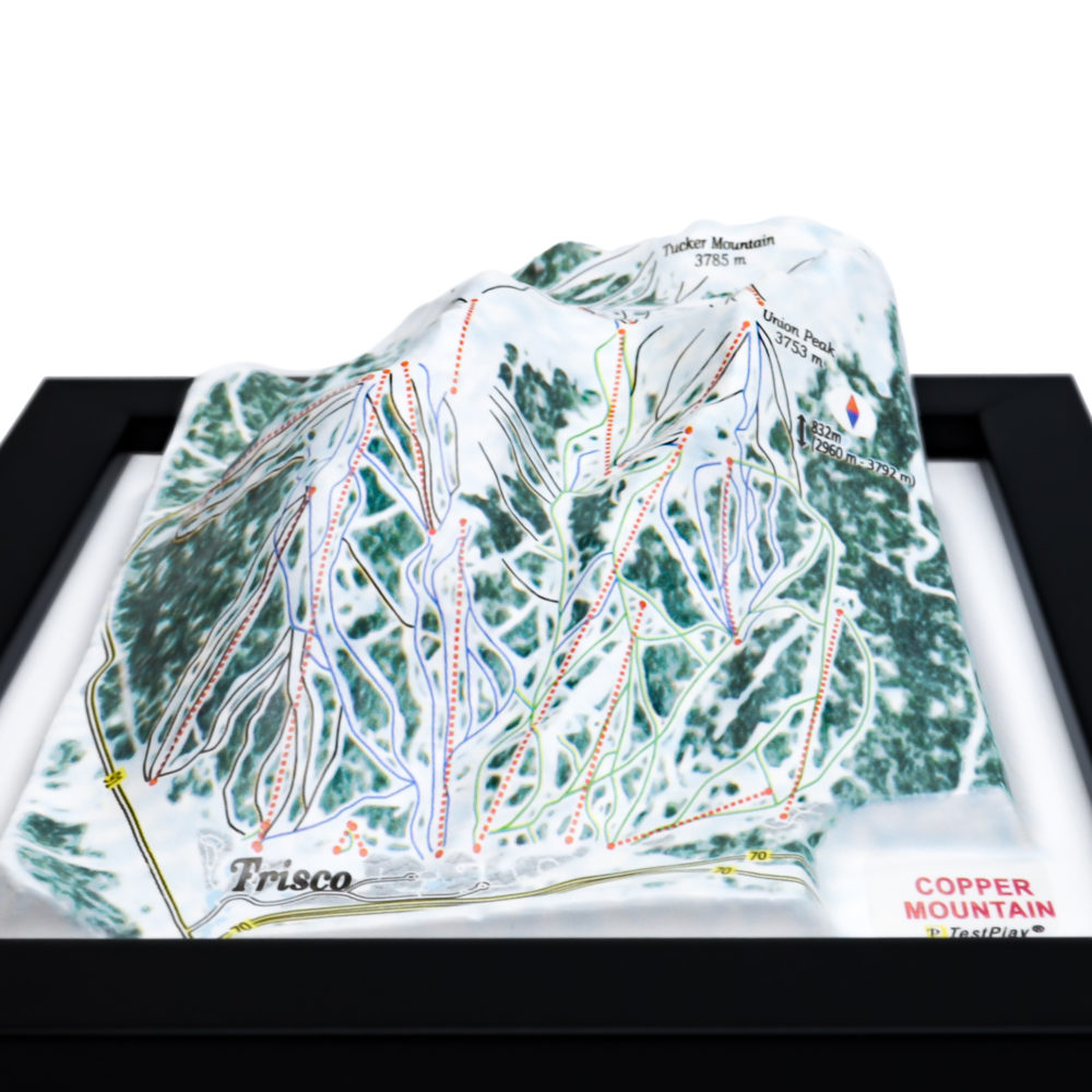 Copper Mountain 3D Ski Map by TestPlay - Souvenir, Keepsake, Decor