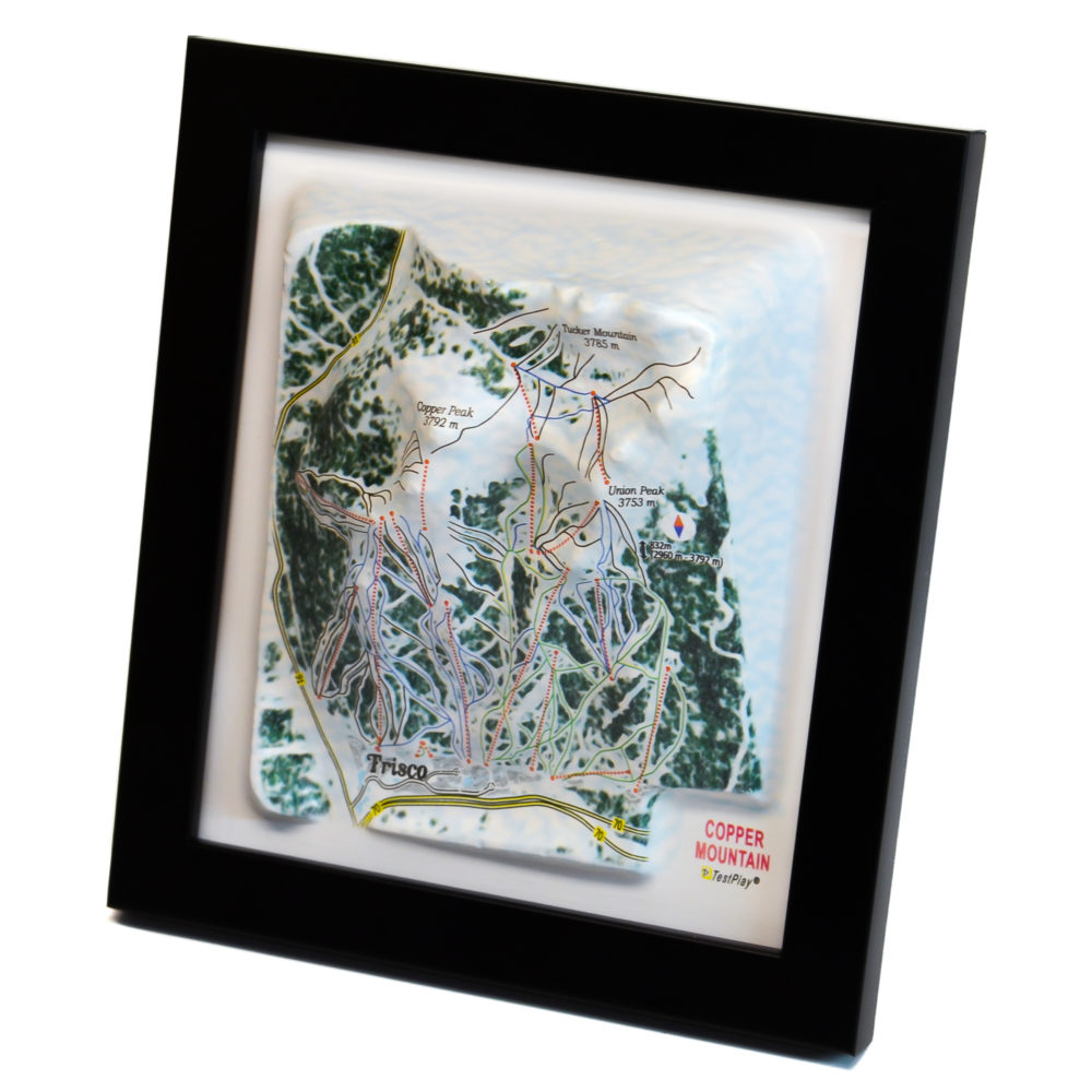 Copper Mountain 3D Ski Map by TestPlay - Souvenir, Keepsake, Decor