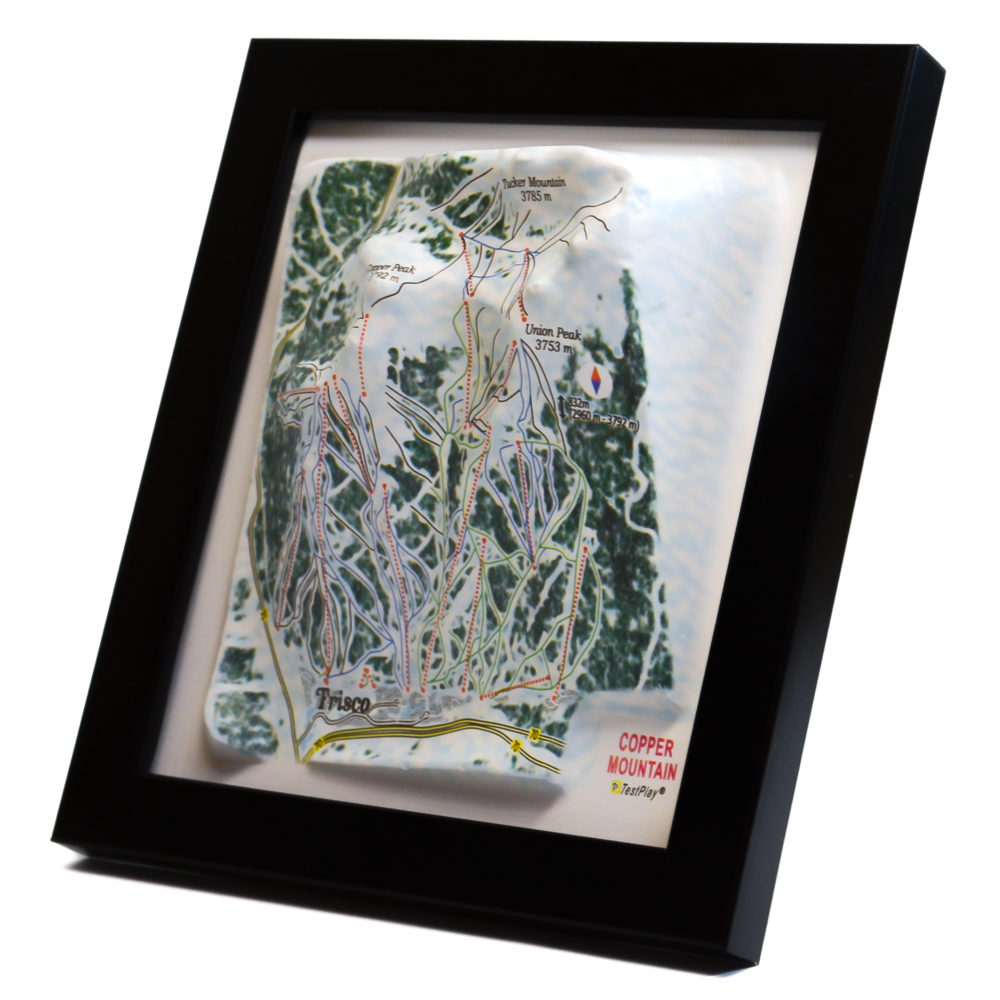 Copper Mountain 3D Ski Map by TestPlay - Souvenir, Keepsake, Decor
