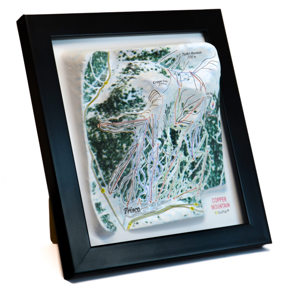 Copper Mountain 3D Ski Map by TestPlay - Souvenir, Keepsake, Decor