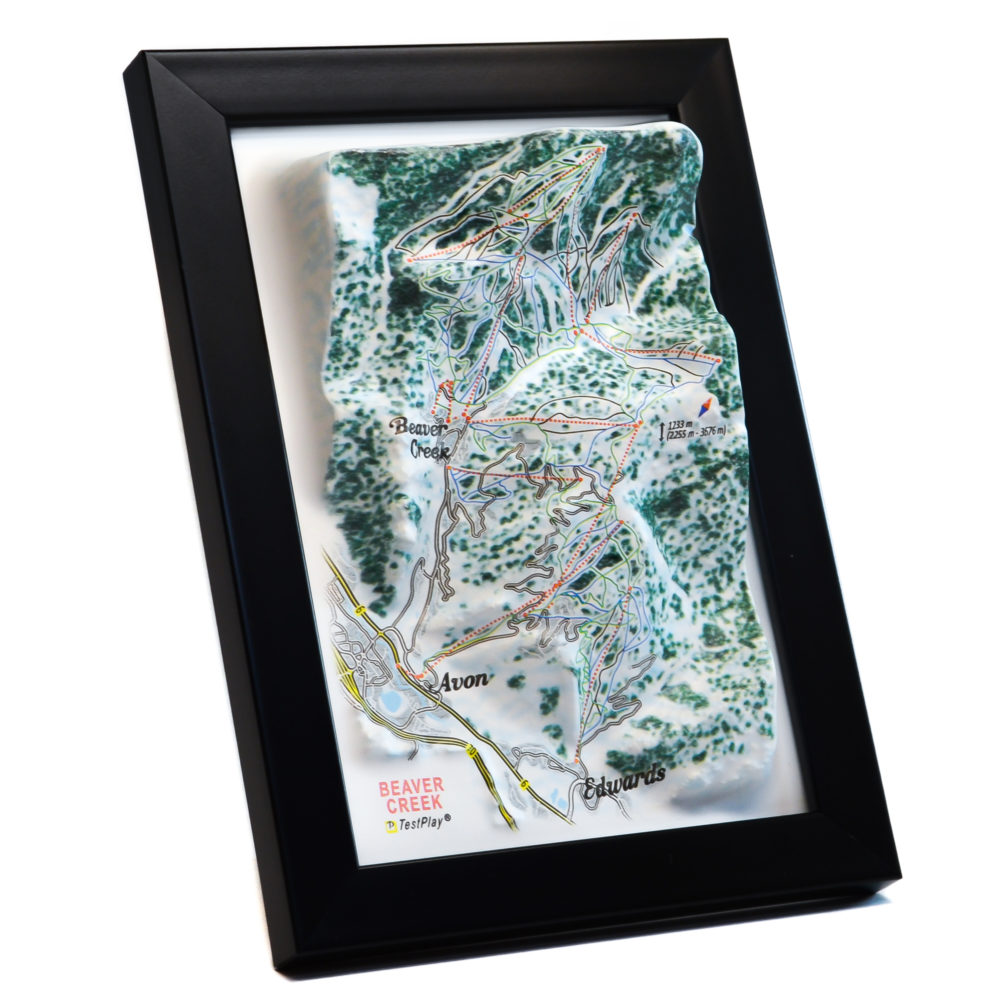 Beaver Creek 33D Ski Map by TestPlay - Souvenir, Keepsake, Decor