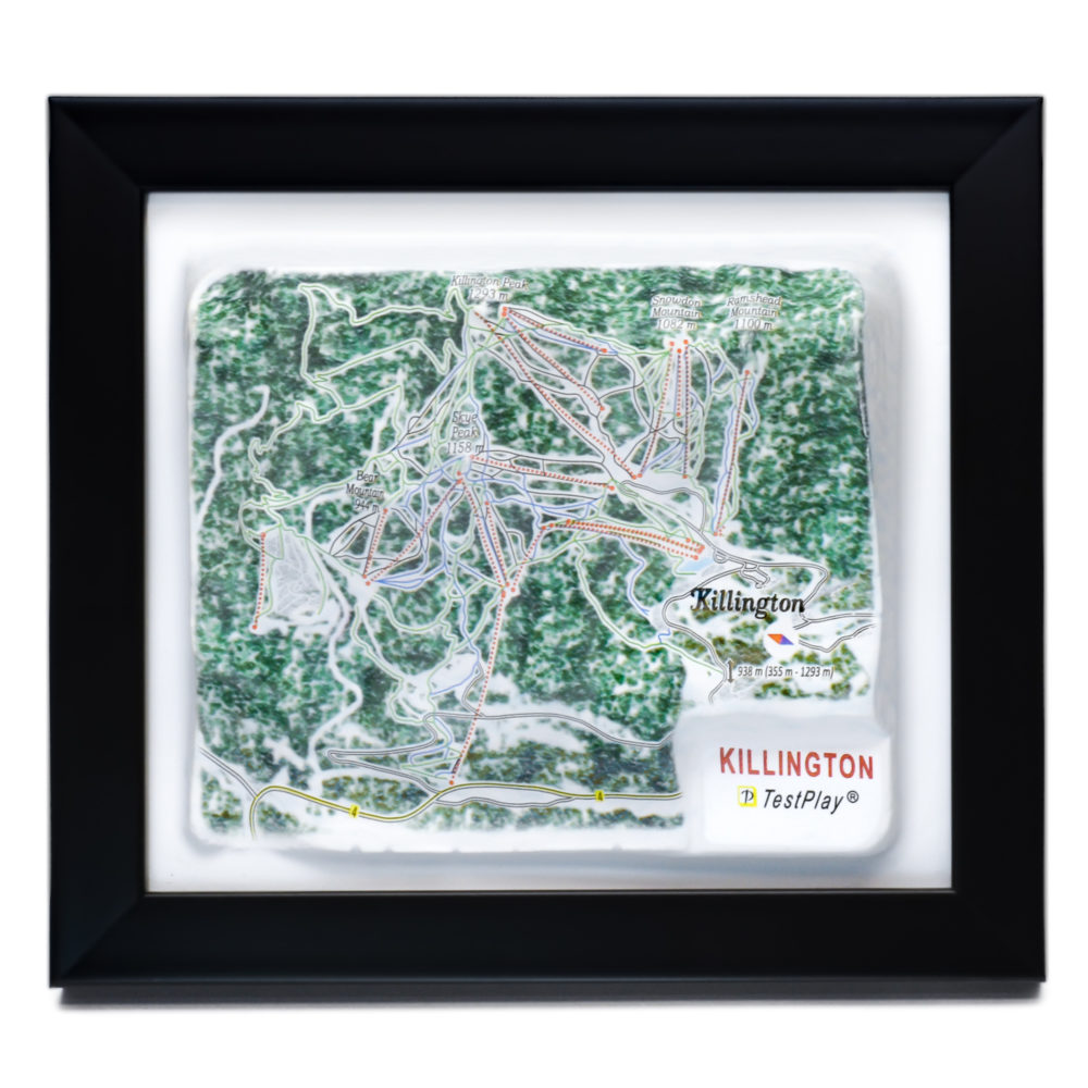Killington 3D Ski Map by TestPlay - Souvenir, Keepsake, Decor
