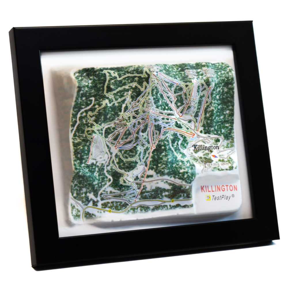 Killington 3D Ski Map by TestPlay - Souvenir, Keepsake, Decor