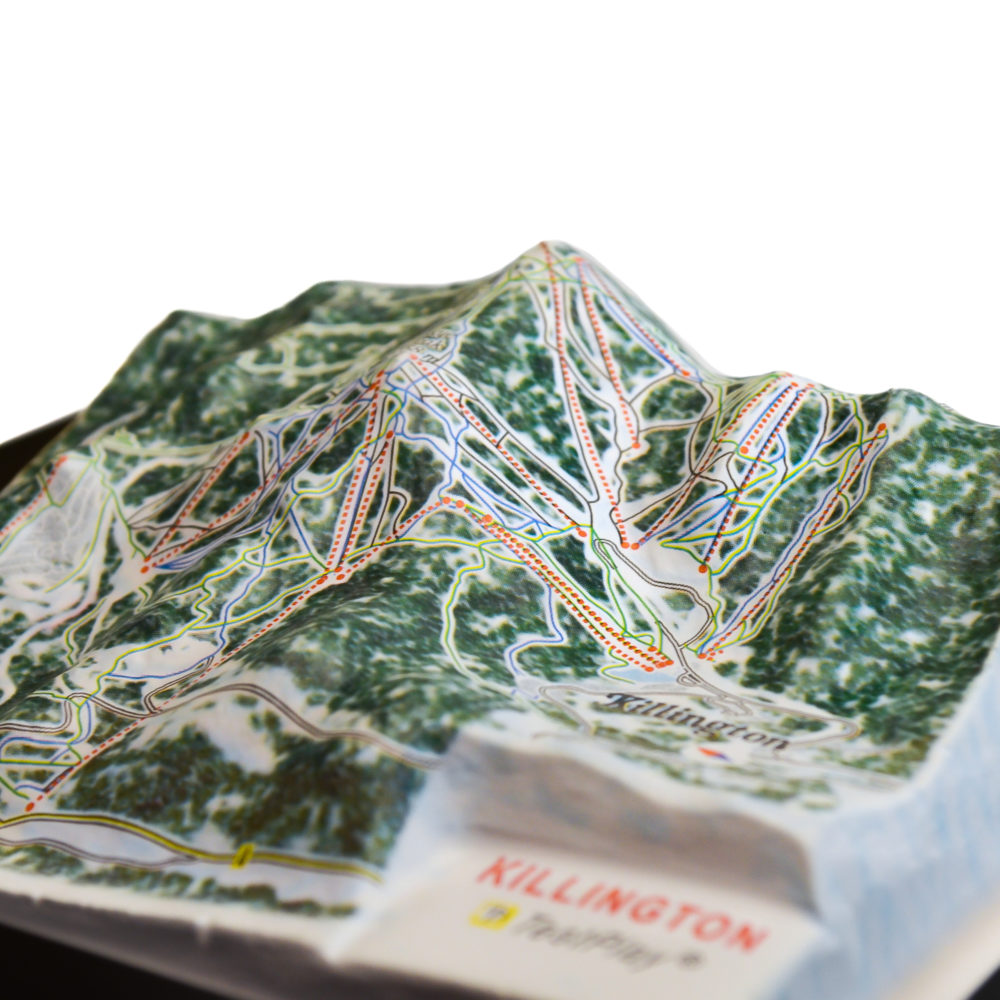 Killington 3D Ski Map by TestPlay - Souvenir, Keepsake, Decor