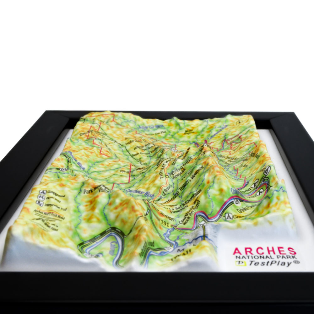 Arches National Park 3D Map by TestPlay - Souvenir, Keepsake, Decor
