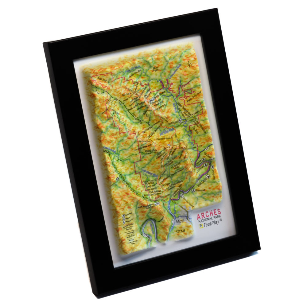 Arches National Park 3D Map by TestPlay - Souvenir, Keepsake, Decor