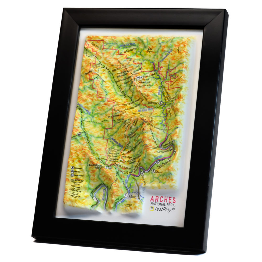 Arches National Park 3D Map by TestPlay - Souvenir, Keepsake, Decor