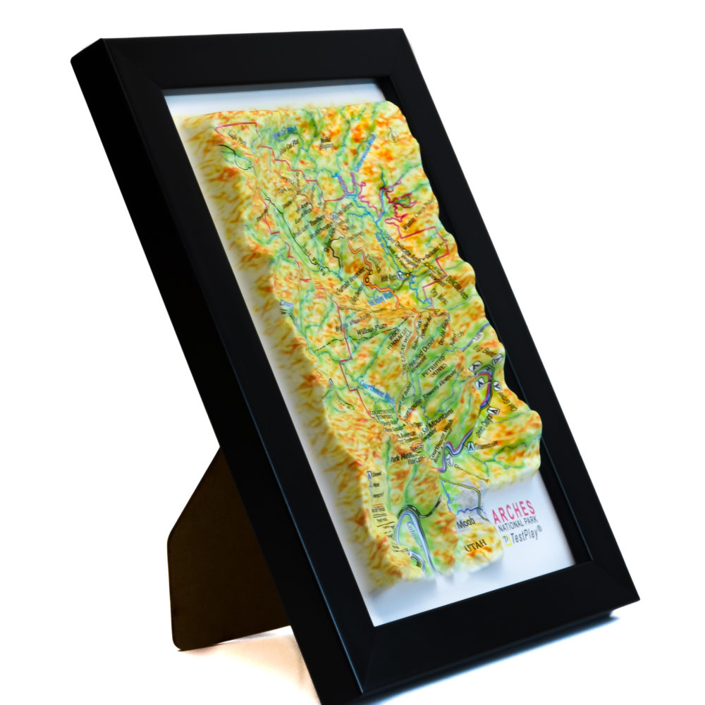 Arches National Park 3D Map by TestPlay - Souvenir, Keepsake, Decor