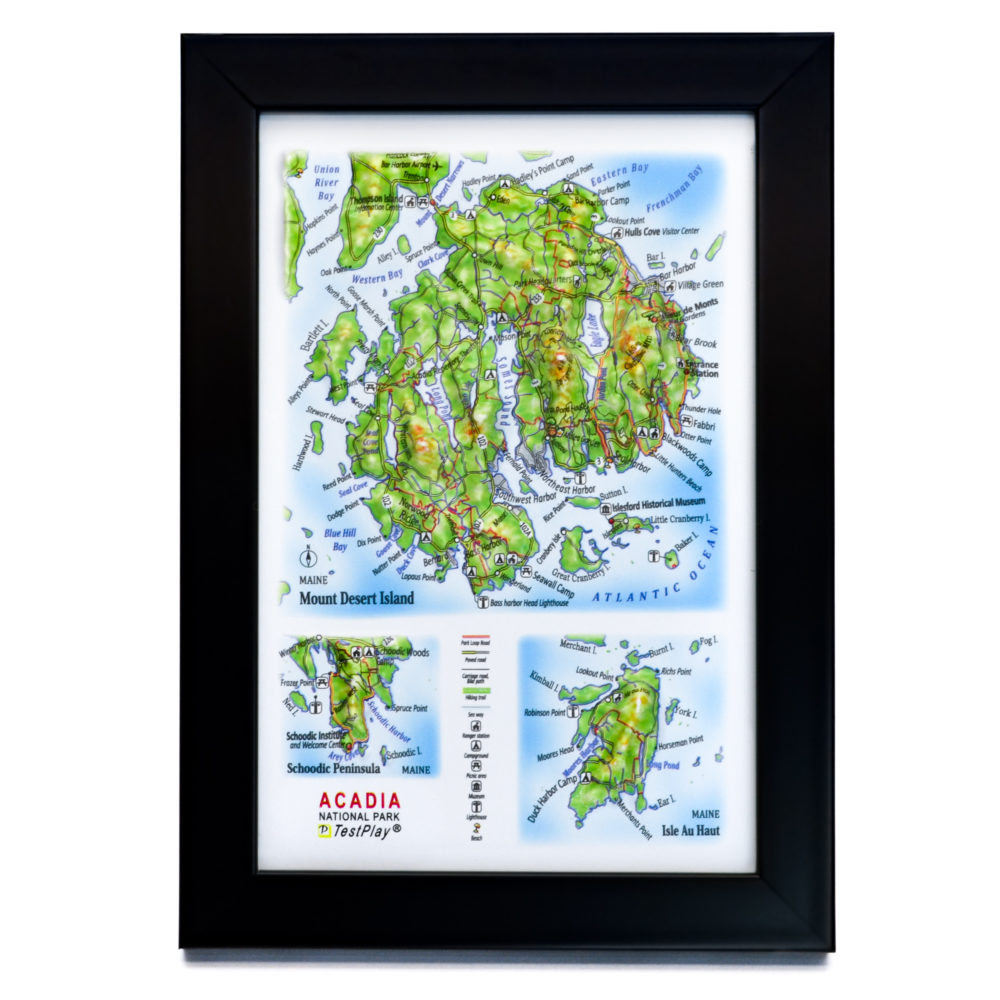 Acadia National Park 3D Map by TestPlay - Souvenir, Keepsake, Decor