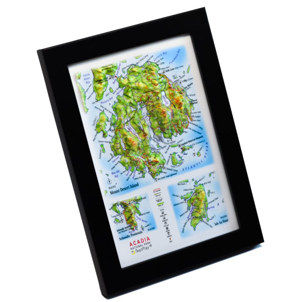 Acadia National Park 3D Map by TestPlay - Souvenir, Keepsake, Decor