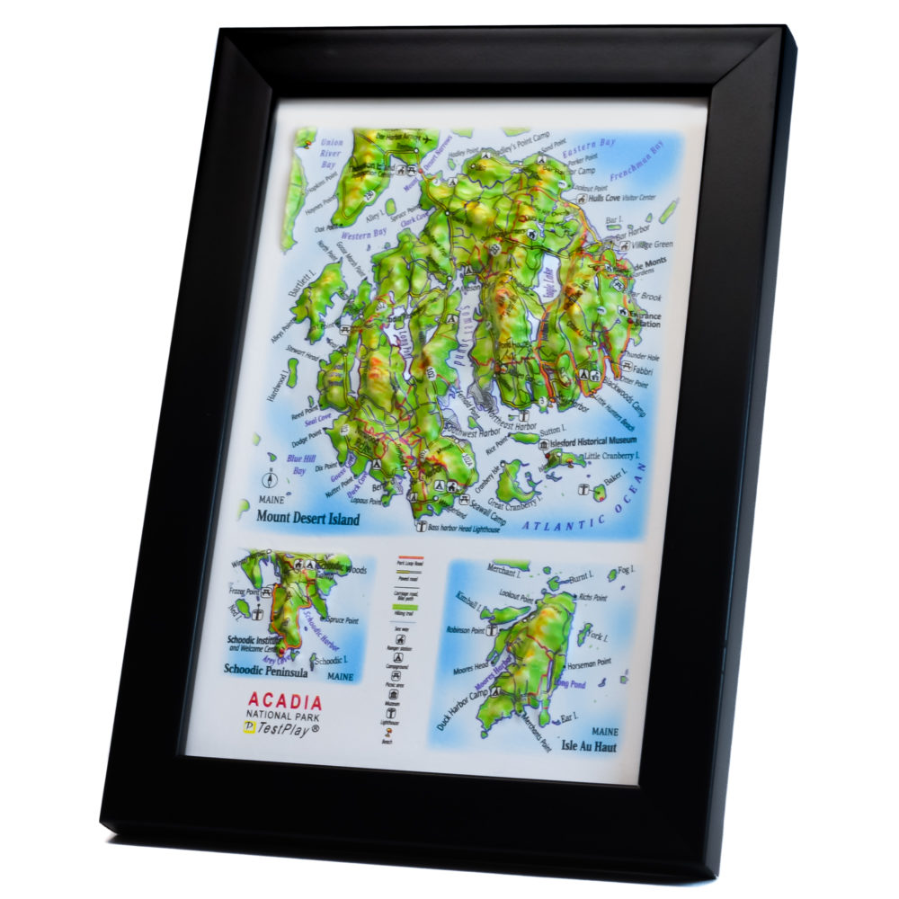 Acadia National Park 3D Map by TestPlay - Souvenir, Keepsake, Decor