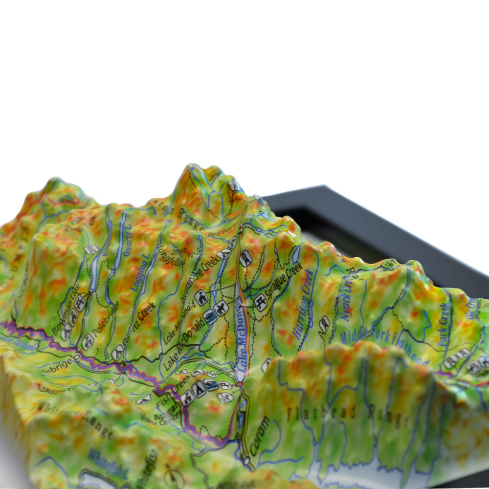 Glacier National Park 3D Map by TestPlay - Souvenir, Keepsake, Decor