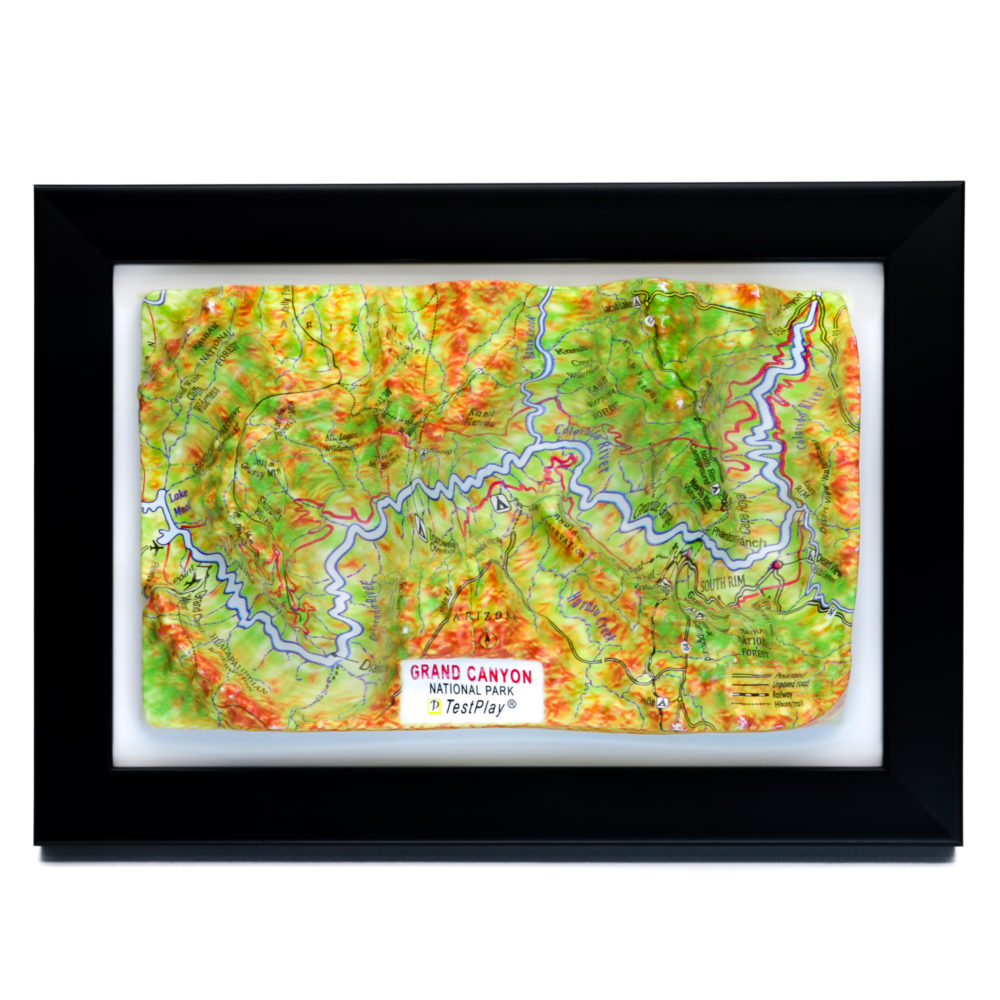 Grand Canyon National Park 3D Map by TestPlay - Souvenir, Keepsake, Decor