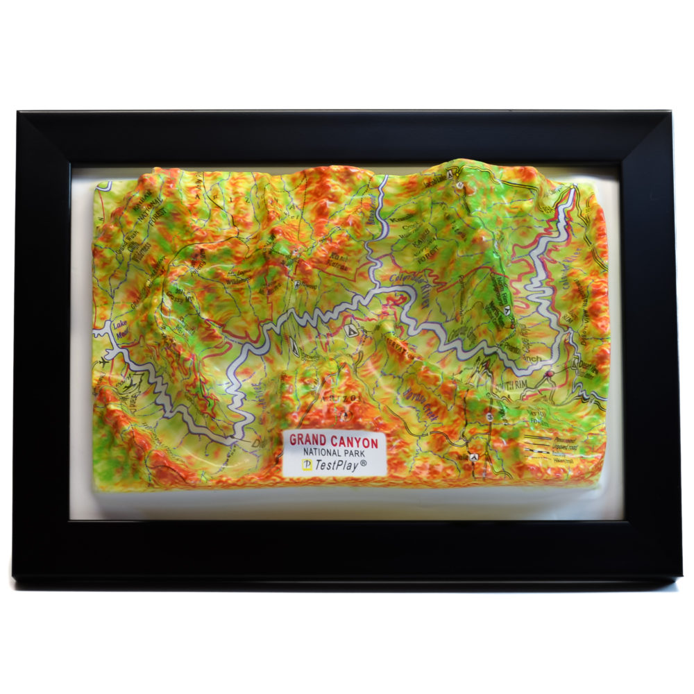 Grand Canyon National Park 3D Map by TestPlay - Souvenir, Keepsake, Decor