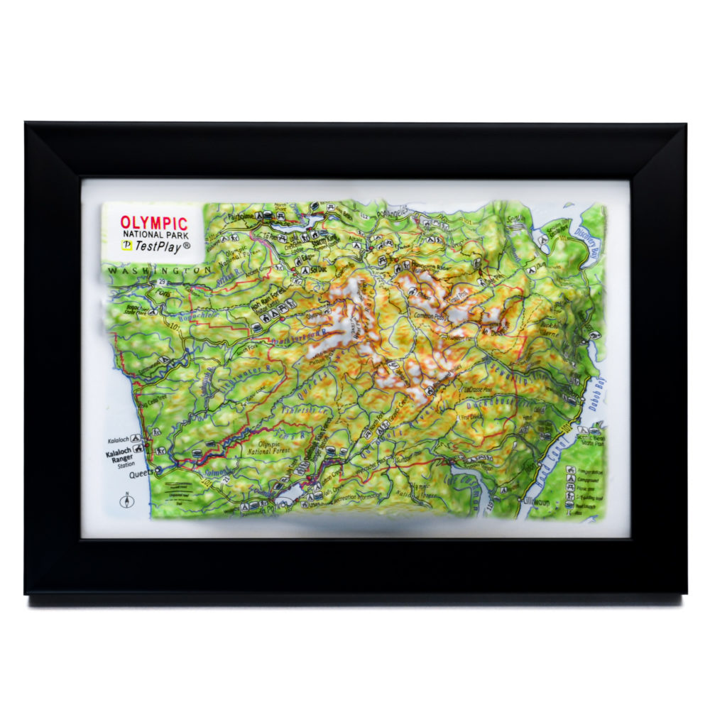 Olympic National Park 3D Map by TestPlay - Souvenir, Keepsake, Decor