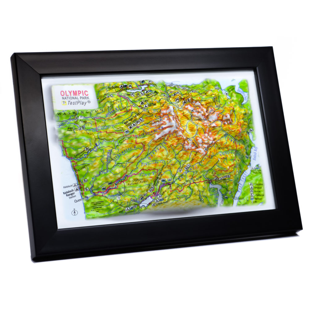 Olympic National Park 3D Map by TestPlay - Souvenir, Keepsake, Decor