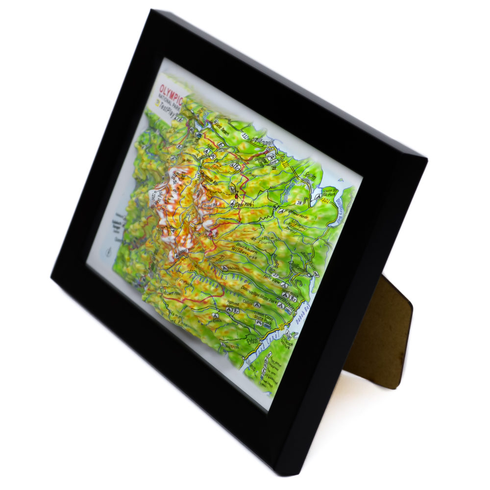 Olympic National Park 3D Map by TestPlay - Souvenir, Keepsake, Decor
