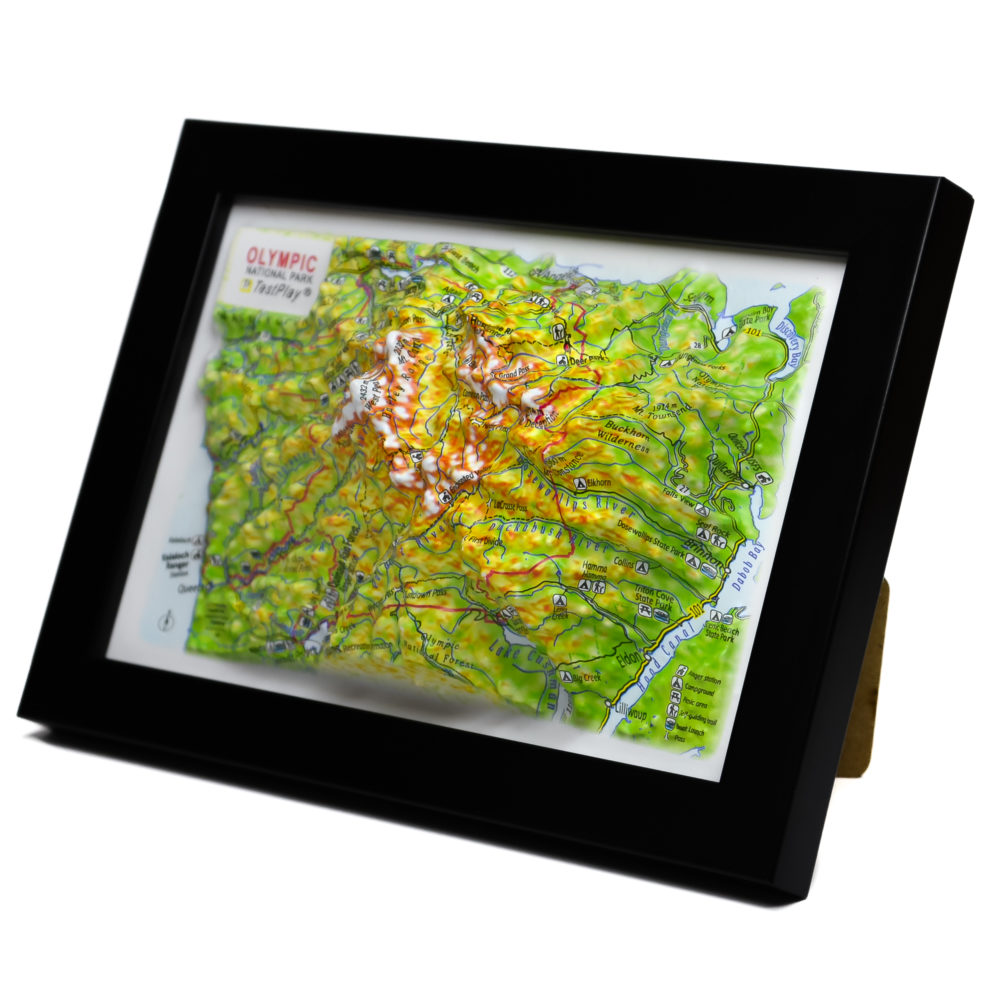 Olympic National Park 3D Map by TestPlay - Souvenir, Keepsake, Decor