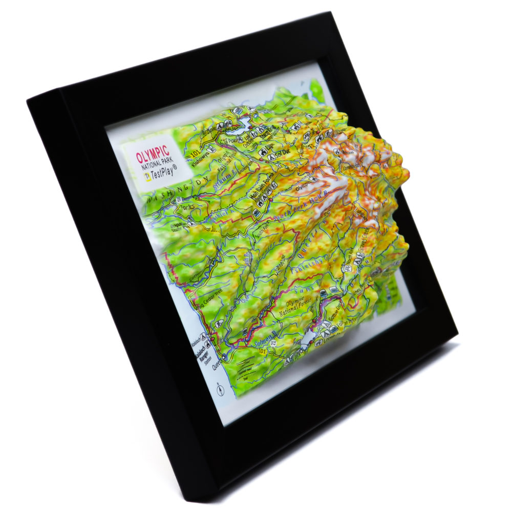 Olympic National Park 3D Map by TestPlay - Souvenir, Keepsake, Decor