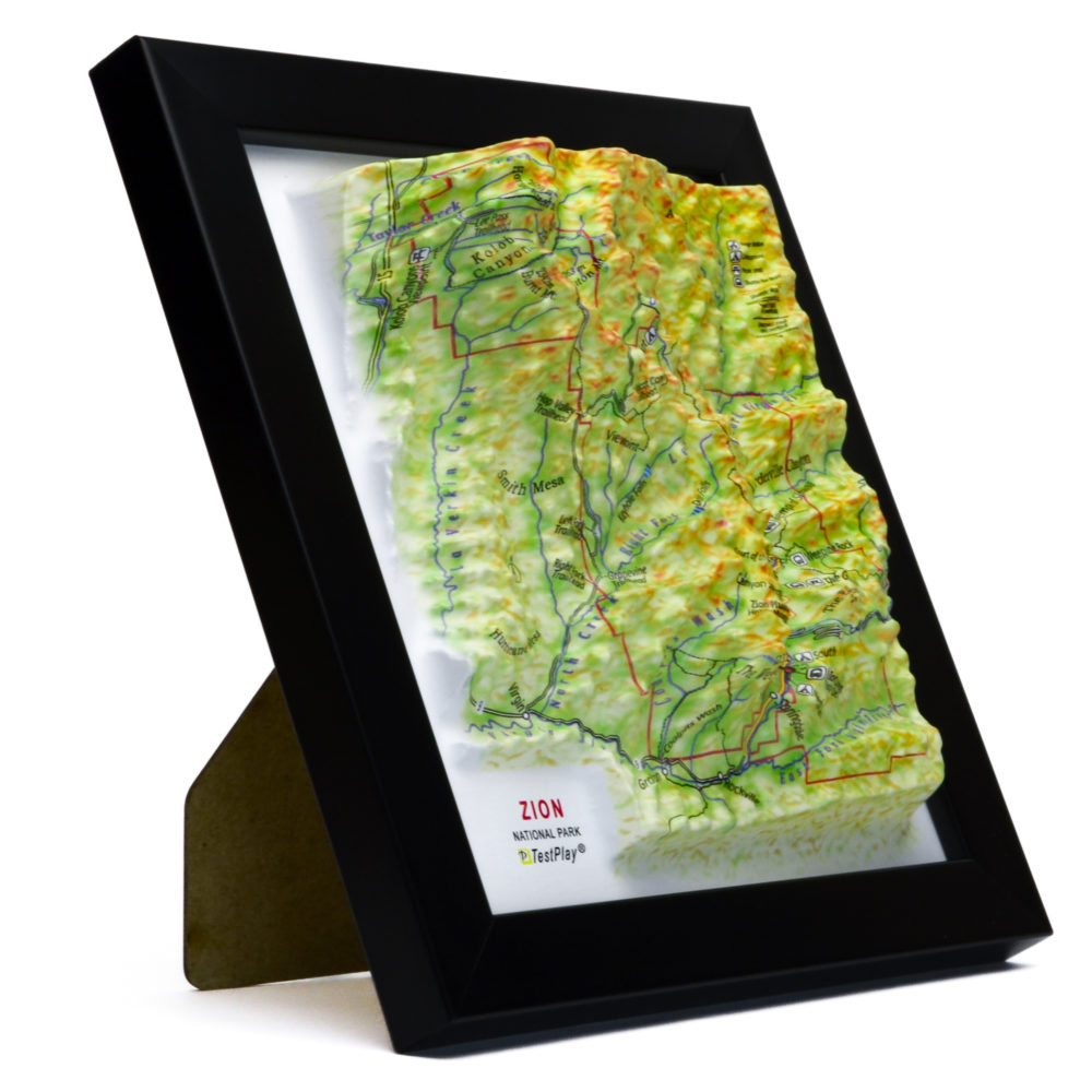 34_Zion National Parks 3D Map_02 Zion National Park 3D Map by TestPlay - Souvenir, Keepsake, Decor