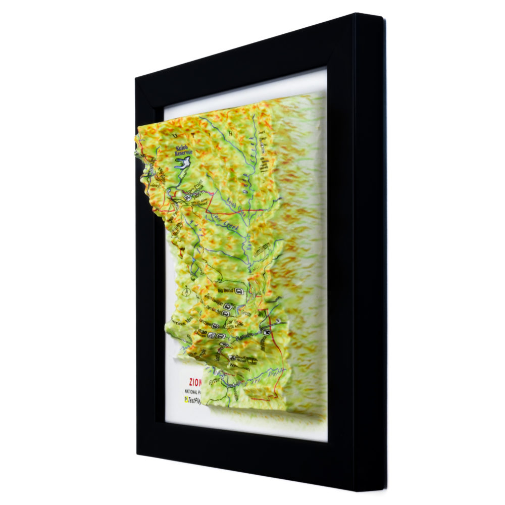 34_Zion National Parks 3D Map_03 Zion National Park 3D Map by TestPlay - Souvenir, Keepsake, Decor