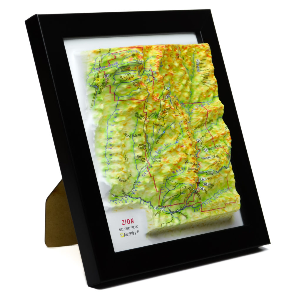 34_Zion National Parks 3D Map_07 Zion National Park 3D Map by TestPlay - Souvenir, Keepsake, Decor
