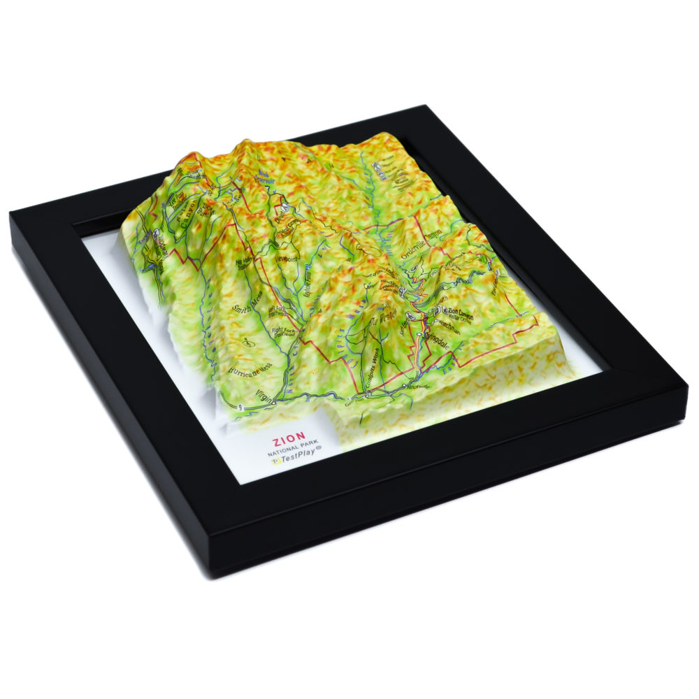 34_Zion National Parks 3D Map_08 Zion National Park 3D Map by TestPlay - Souvenir, Keepsake, Decor