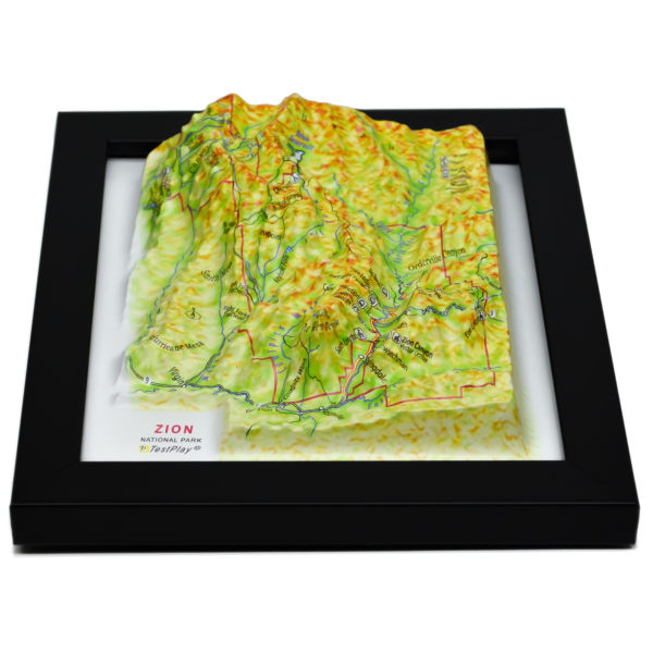 Zion National Park 3D Map by TestPlay - Souvenir, Keepsake, Decor