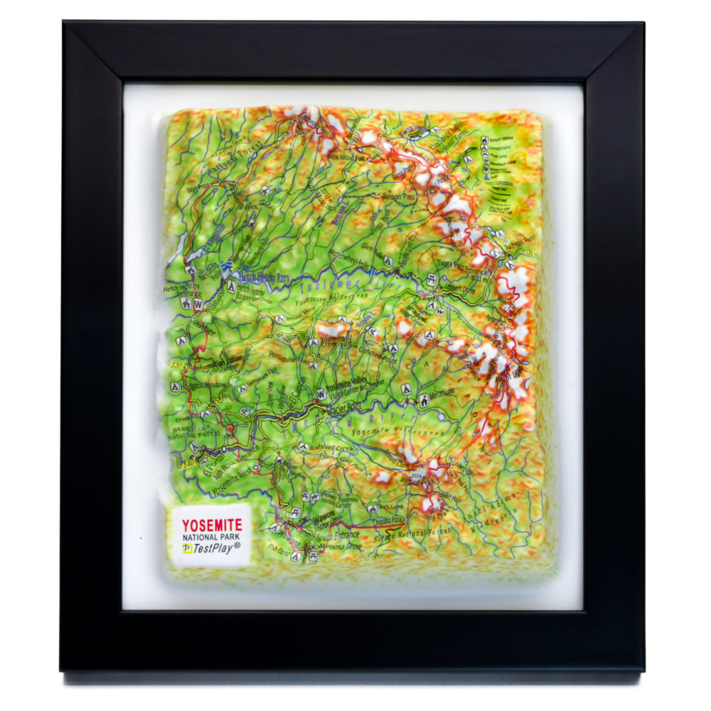Yosemite National Park 3D Map by TestPlay - Souvenir, Keepsake, Decor