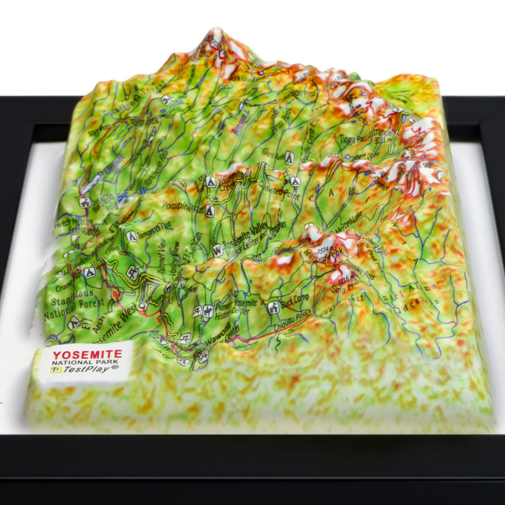 Yosemite National Park 3D Map by TestPlay - Souvenir, Keepsake, Decor