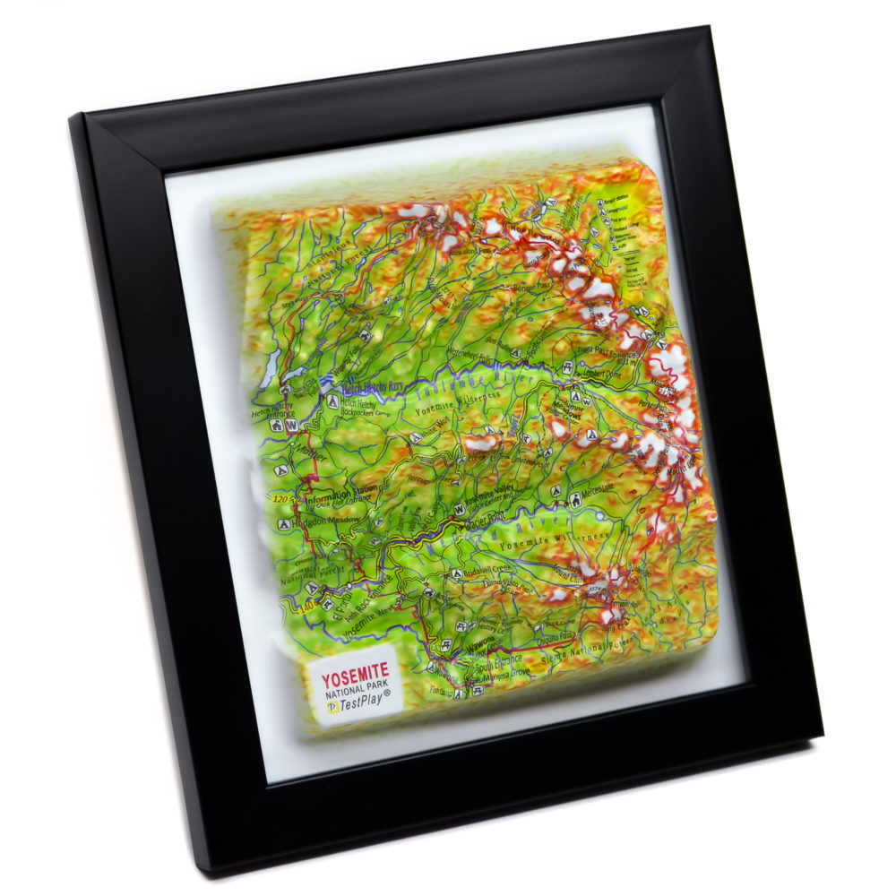 Yosemite National Park 3D Map by TestPlay - Souvenir, Keepsake, Decor