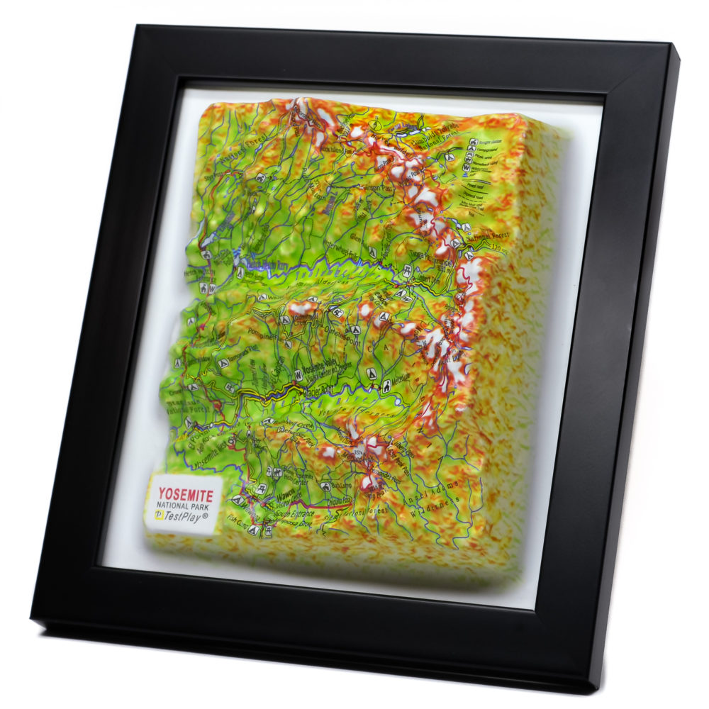 Yosemite National Park 3D Map by TestPlay - Souvenir, Keepsake, Decor