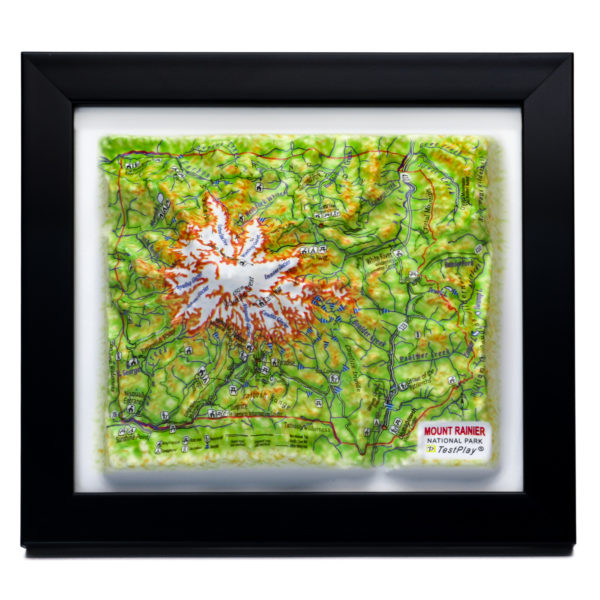 38_Mount Rainier National Parks 3D Map_01 Mount Rainier National Park 3D Map by TestPlay - Souvenir, Keepsake, Decor