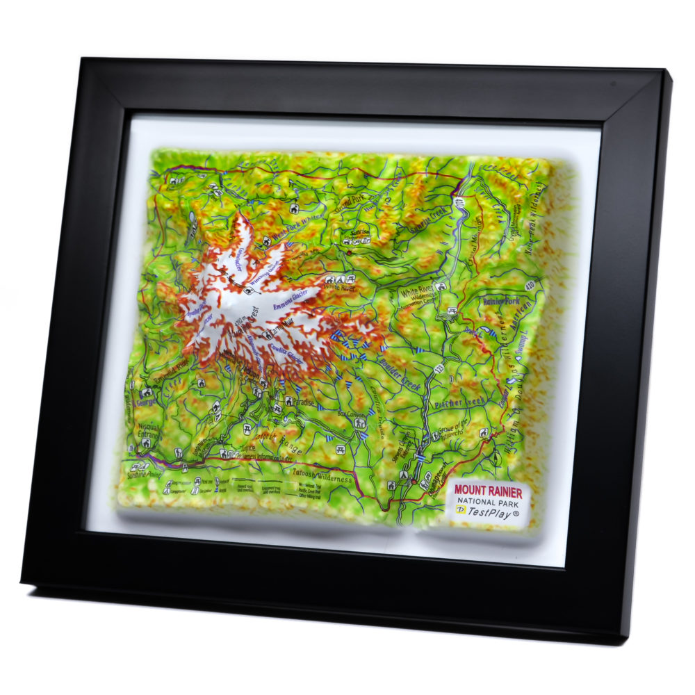 38_Mount Rainier National Parks 3D Map_05 Mount Rainier National Park 3D Map by TestPlay - Souvenir, Keepsake, Decor