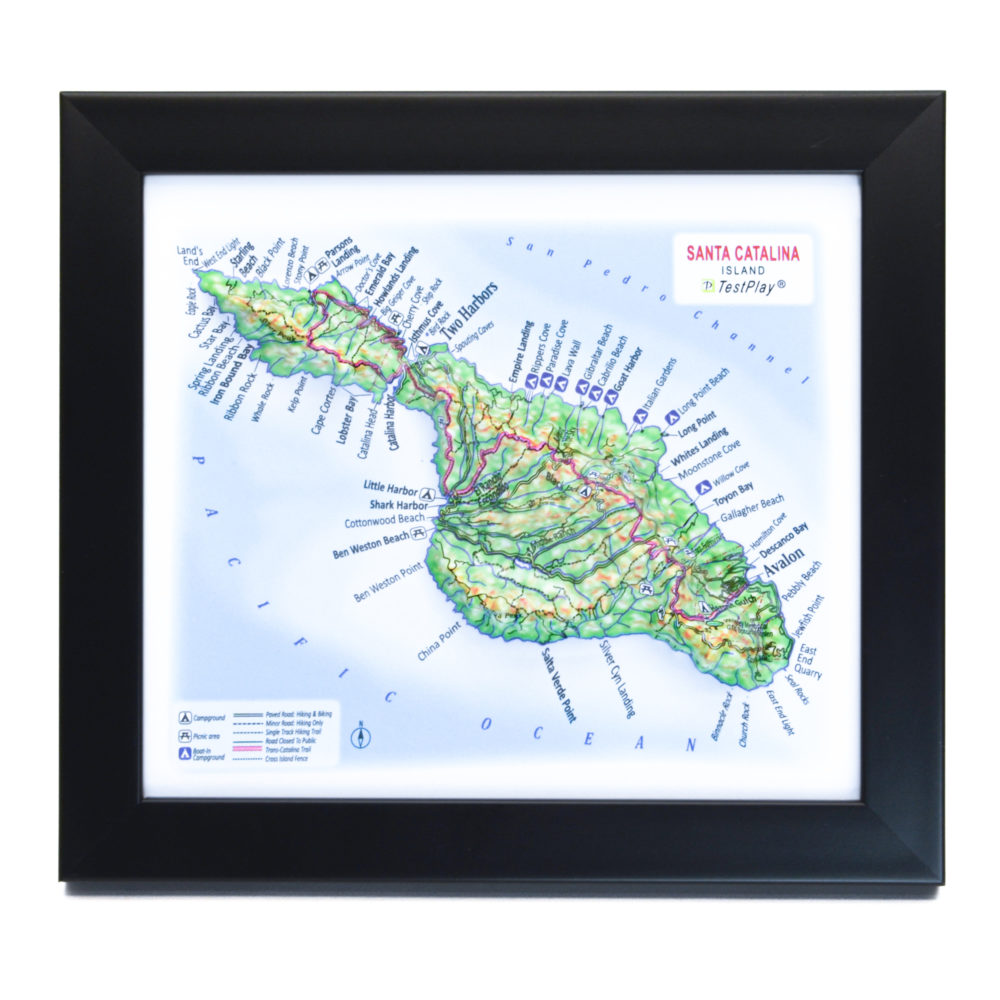 Santa Catalina Island 3D Map by TestPlay - Souvenir, Keepsake, Decor