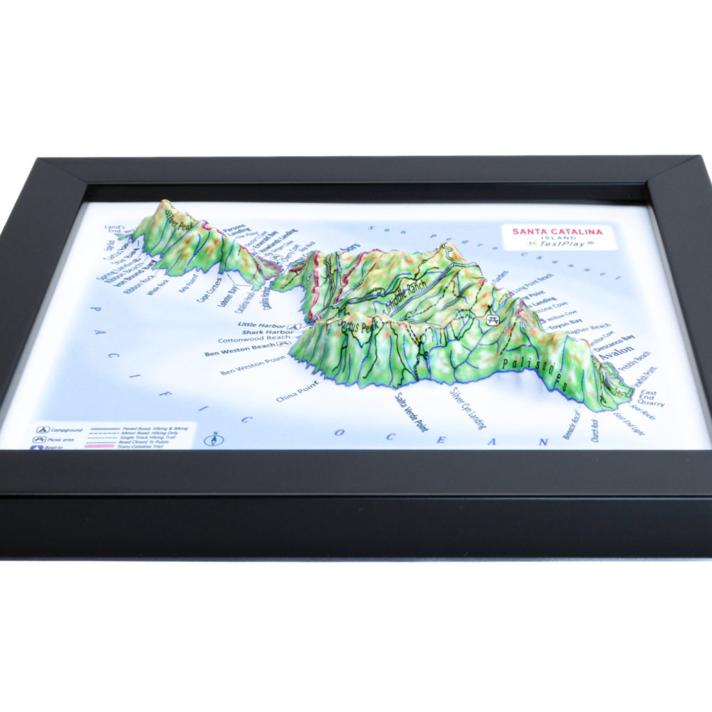 Santa Catalina Island 3D Map by TestPlay - Souvenir, Keepsake, Decor