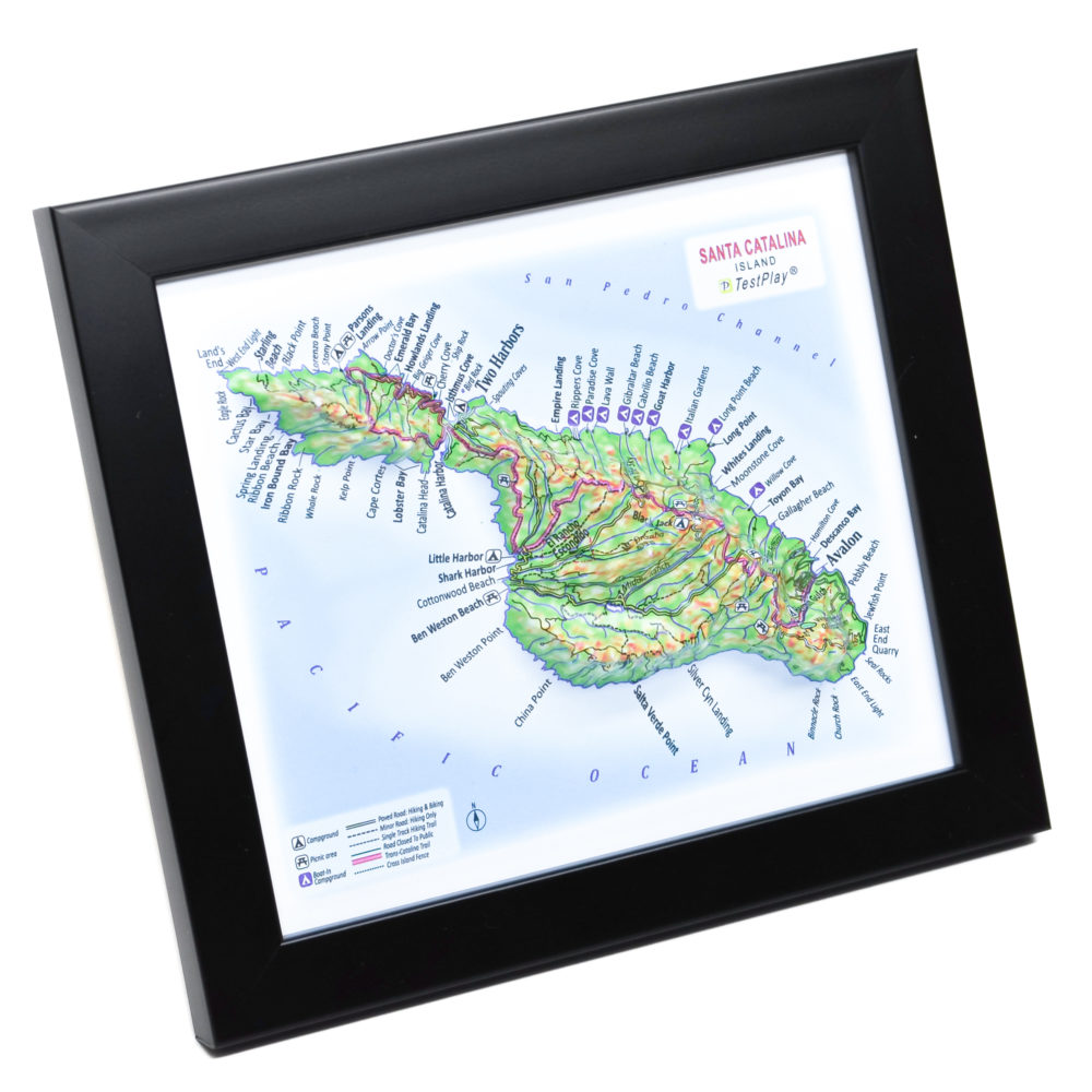 Santa Catalina Island 3D Map by TestPlay - Souvenir, Keepsake, Decor
