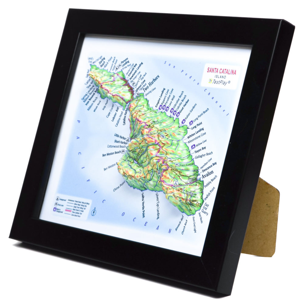 Santa Catalina Island 3D Map by TestPlay - Souvenir, Keepsake, Decor