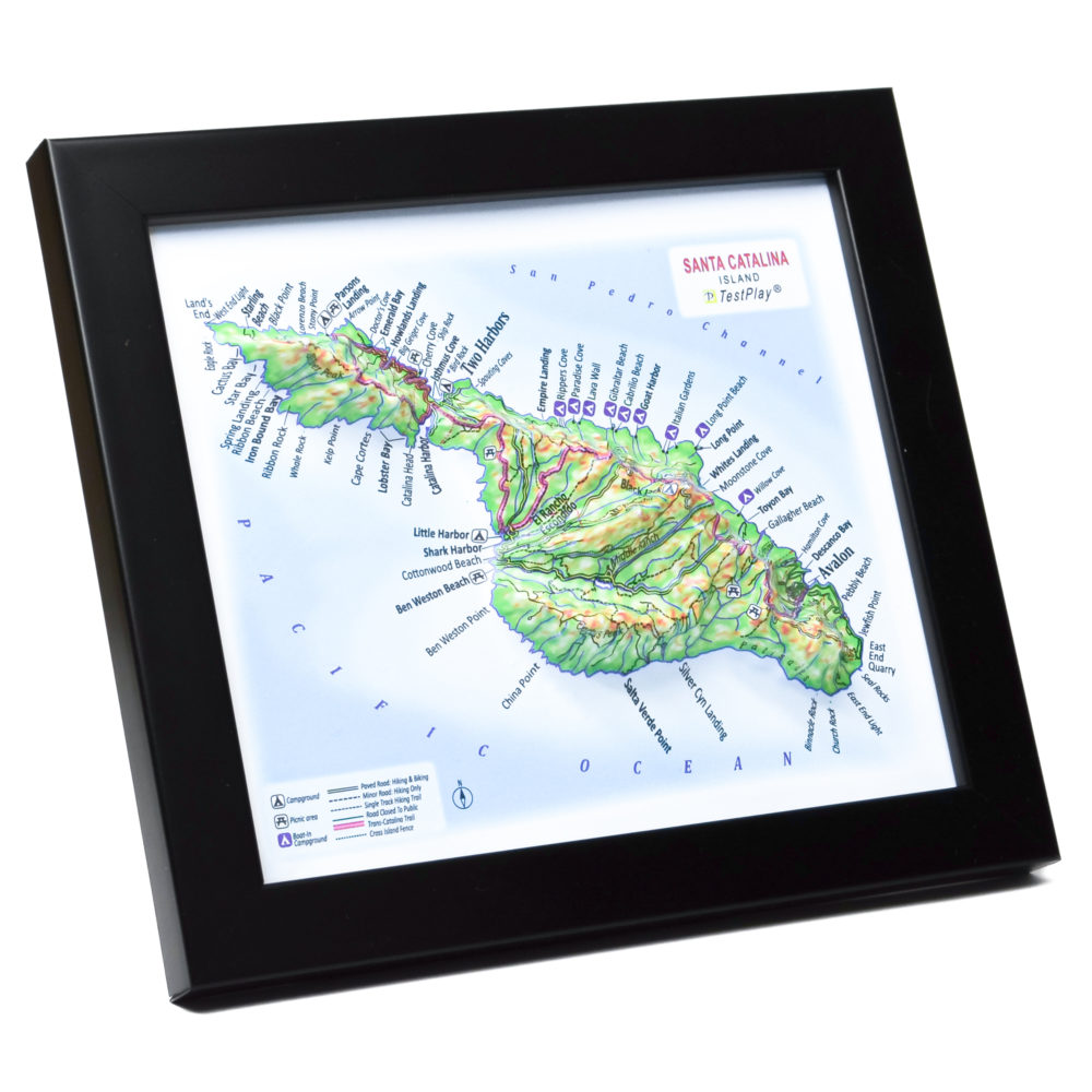 Santa Catalina Island 3D Map by TestPlay - Souvenir, Keepsake, Decor