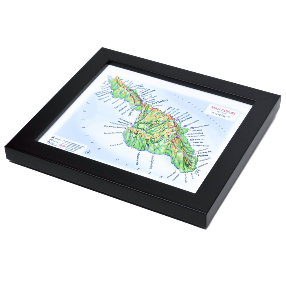 Santa Catalina Island 3D Map by TestPlay - Souvenir, Keepsake, Decor