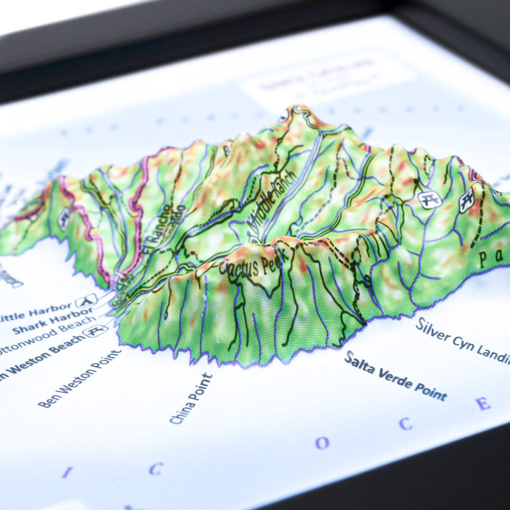 Santa Catalina Island 3D Map by TestPlay - Souvenir, Keepsake, Decor