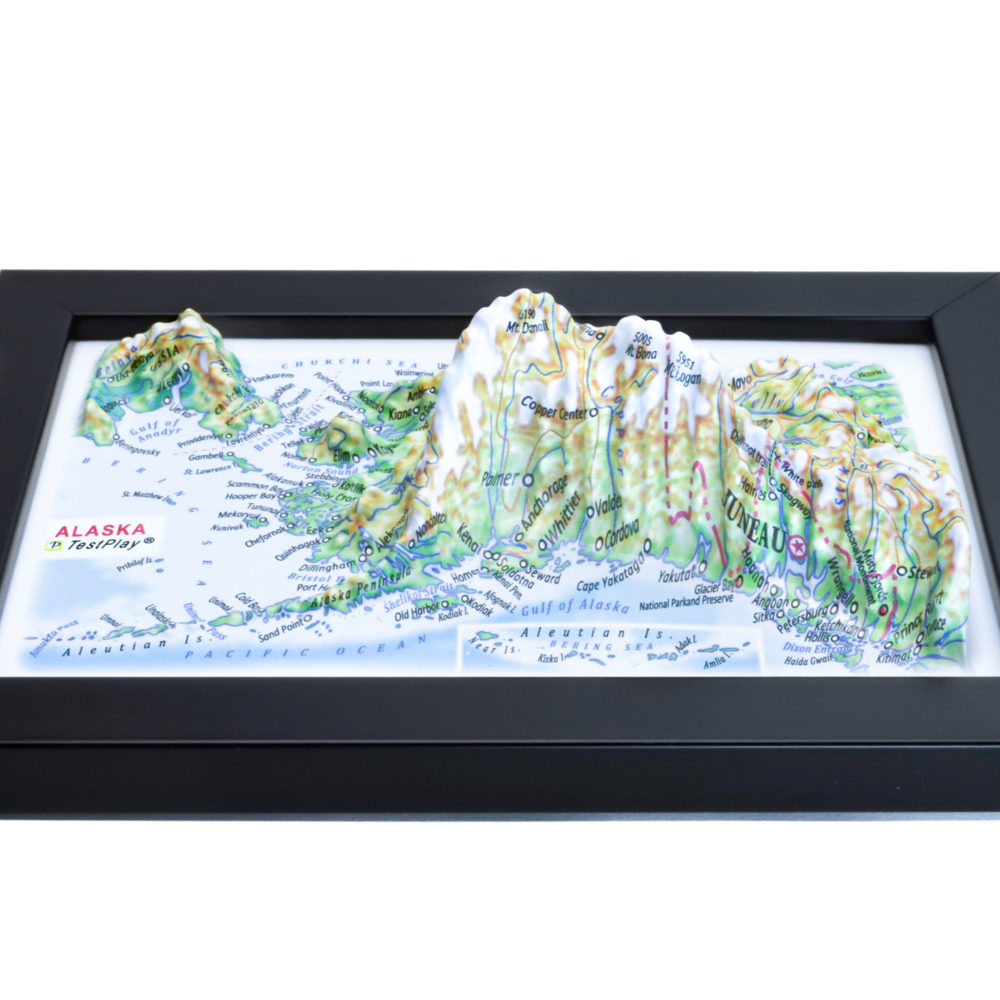 Alaska 3D Map by TestPlay - Souvenir, Keepsake, Decor