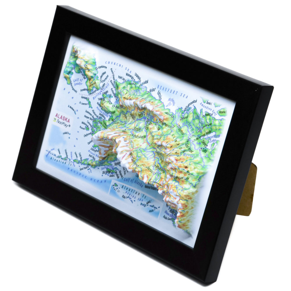 Alaska 3D Map by TestPlay - Souvenir, Keepsake, Decor