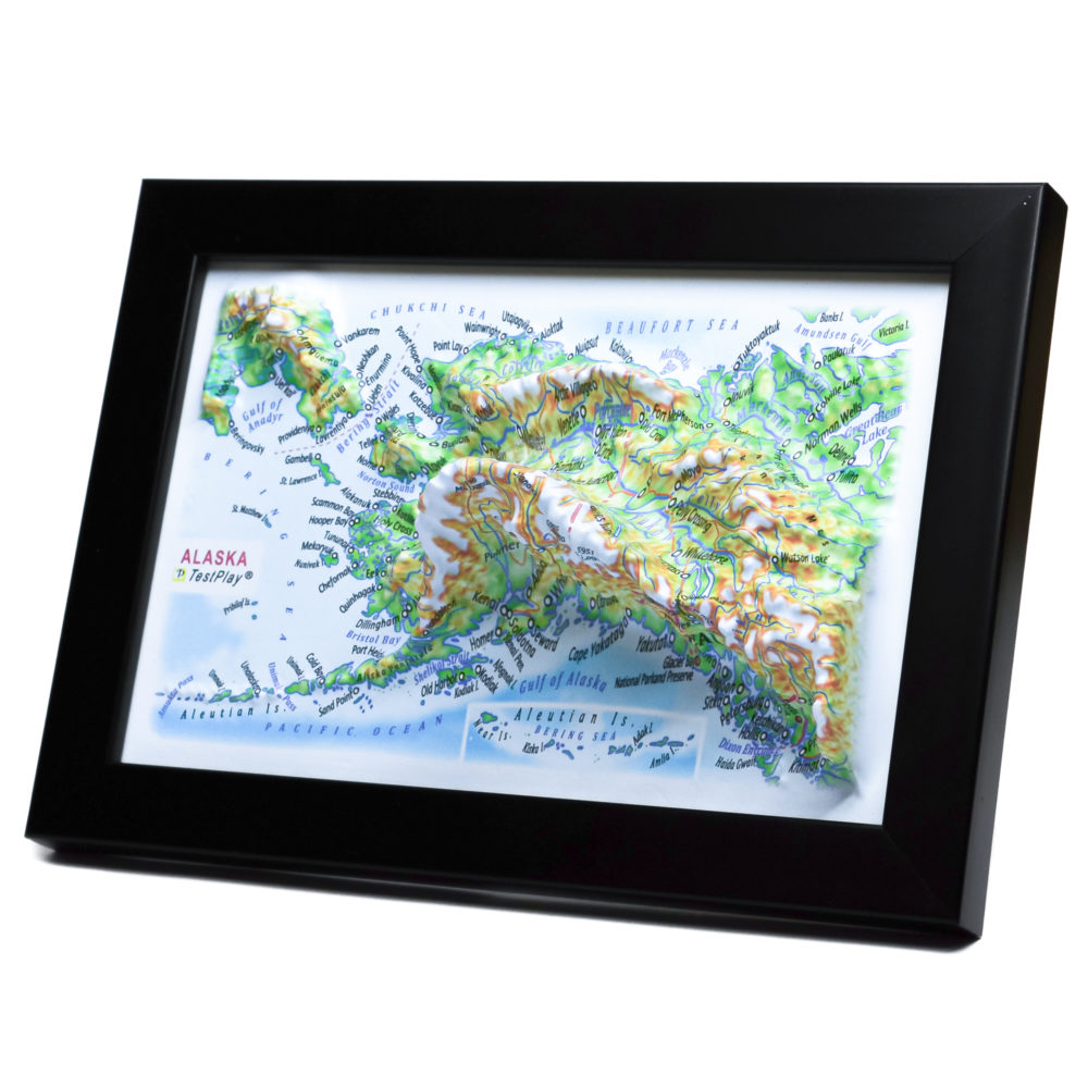Alaska 3D Map by TestPlay - Souvenir, Keepsake, Decor