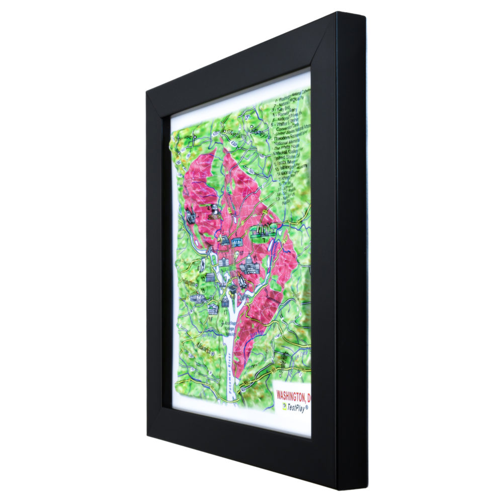 Washington, DC 3D Map by TestPlay - Souvenir, Keepsake, Decor