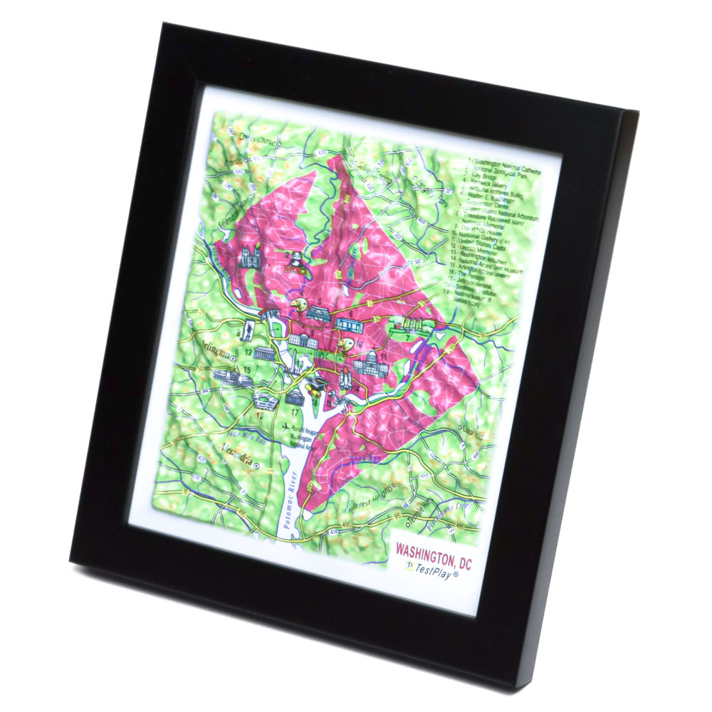 Washington, DC 3D Map by TestPlay - Souvenir, Keepsake, Decor