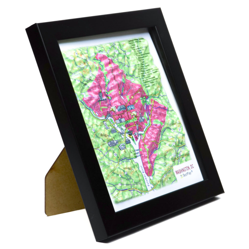 Washington, DC 3D Map by TestPlay - Souvenir, Keepsake, Decor