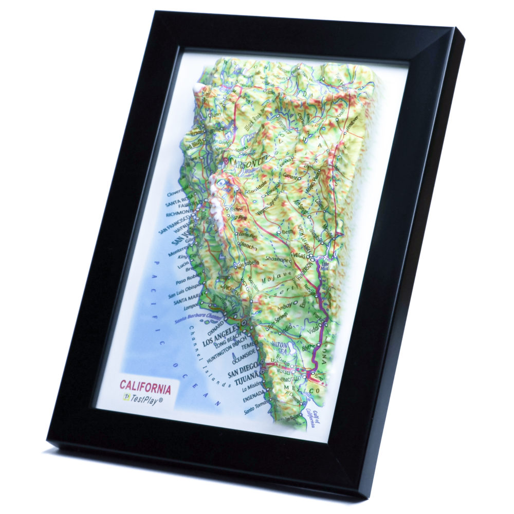 California 3D Map by TestPlay - Souvenir, Keepsake, Decor